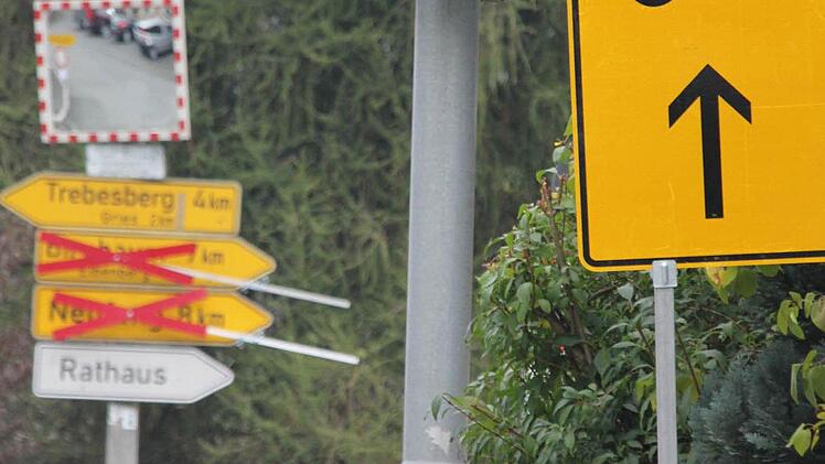 Die Umleitung ist ausgeschildert.  Foto: Friedwald Schedel