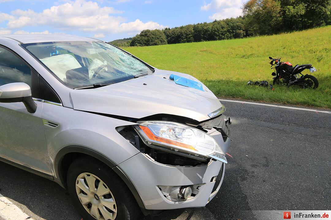 Junger Biker bei Unfall nahe Hiltpoltstein schwer verletzt