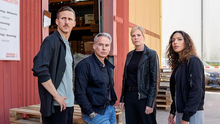 Das "SOKO Leipzig"-Team ein letztes Mal vereint (von links): Moritz Brenner (Johannes Hendrik Langer), Jan Maybach (Marco Girnth), Ina Zimmermann (Melanie Marschke) und Kim Nowak (Amy Mu&szlig;ul).