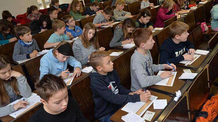 Am Samstag ging es an der Bamberger Kinder-Uni um die Frage, ob Bäume Tagebuch schreiben. Foto: Ronald Rinklef