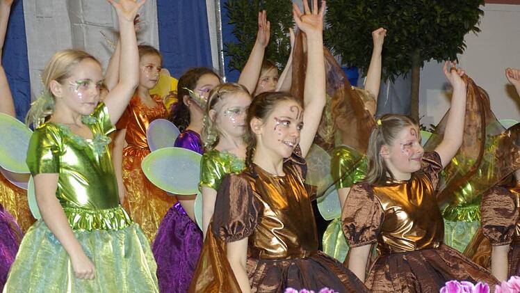 Die neuformierte Kindergarde der Ha-Ka-Ge bezauberte bei ihrer Premiere mit ihrem Showtanz als Schmetterlinge.