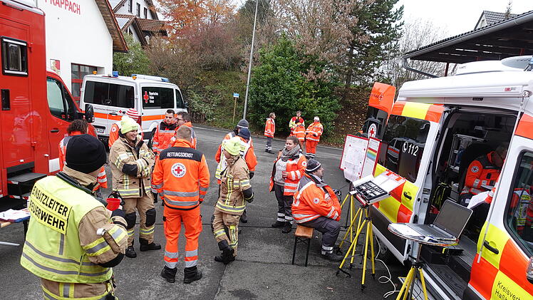 Vermisstensuche im Ha&szlig;furter Stadtteil Prappach am 3.12.2022