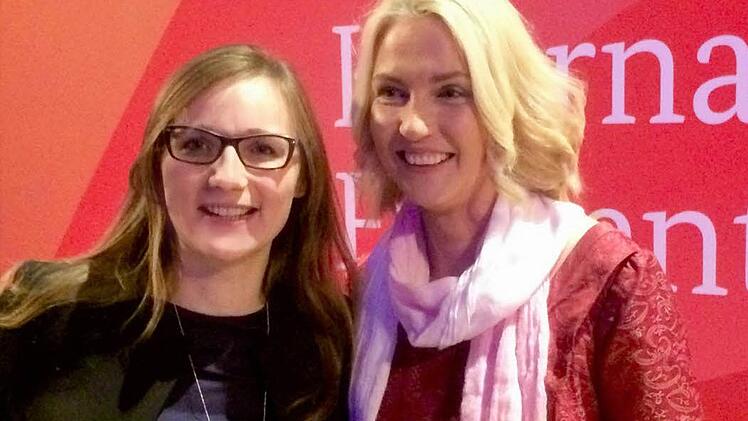 Am Internationalen Frauentag war die Grüne Bundestagskandidatin Lisa Badum aus Forchheim Gast beim Empfang von Bundesfrauenministerin Manuela Schwesig in Berlin. Foto: p
