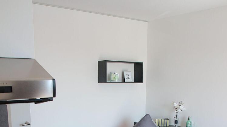 Die Apartments sind bereits möbliert.Foto: Ulrike Nauer