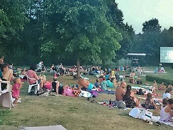 Das Stadtsteinacher Freibad war am Freitag auch am Abend bei angenehmen Temperaturen wegen des Open-Air-Kinos noch gut besucht.  Foto: Klaus-Peter Wulf