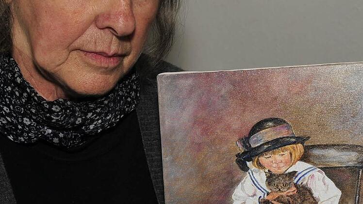 Noch zu haben: Gertrud von Fokczynski, Portrait eines Mädchens mit Katze, Mindestgebot: 160 Euro.