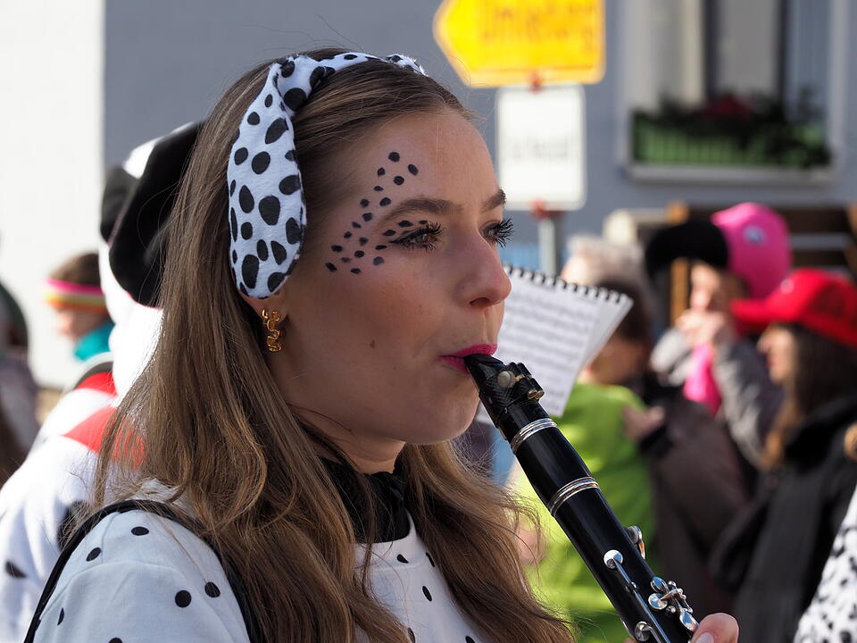 Wildes Faschingstreiben in Steinach an der Saale.
