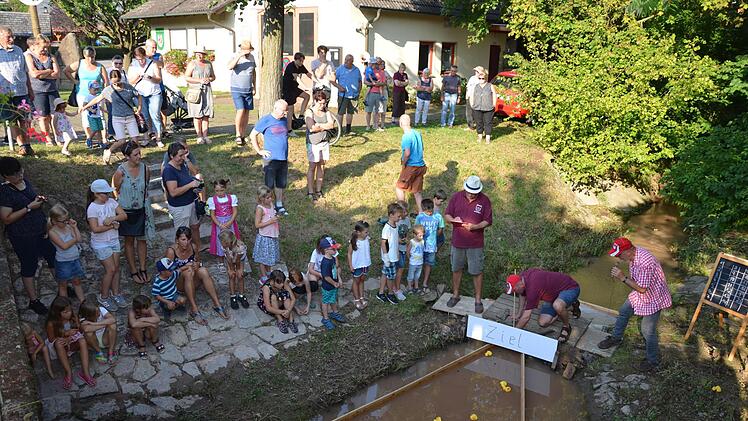 Beim Entenrennen gingen 216 Gummienten an den Start  Foto: Jasmin Herbst