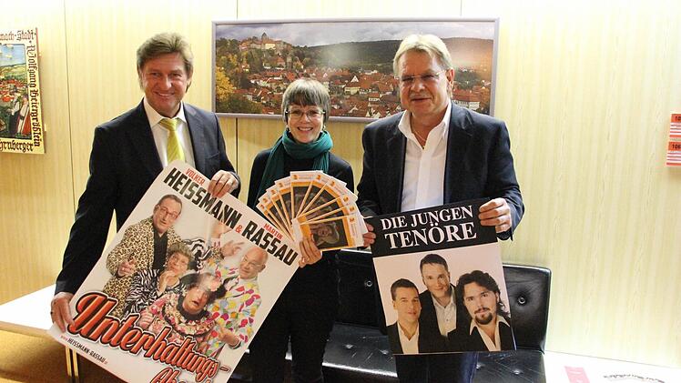 Rainer Ludwig, Kerstin Löw und Wolfgang Beiergrößlein (von links) wiesen auf die zwei Sonderveranstaltungen auf der Festung Rosenberg hin.  Foto: Friedwald Schedel