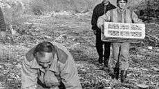 Allen voran ein Fass Bier.