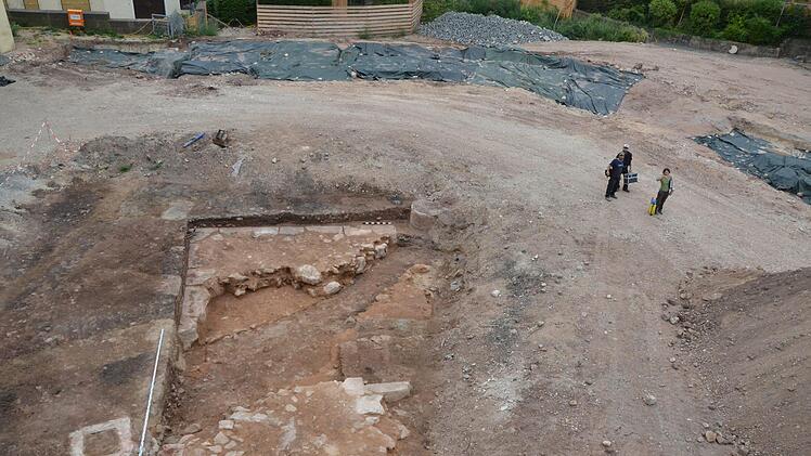 Das Fundament des Burgturms