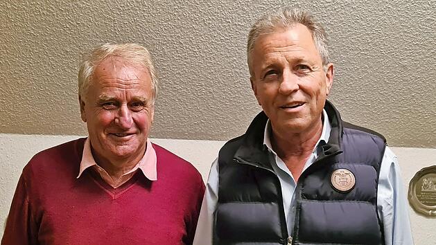 Der bisherige Präsident Hans Markwalder (rechts) und der 1. Vorsitzende Klaus Beck legten ihre Ämter nieder und verabschiedeten sich in den "Ruhestand".