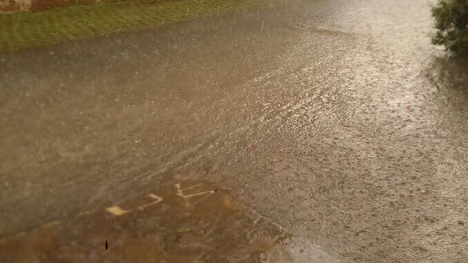 Wasser sammelt sich in Wollbach. Foto: privat