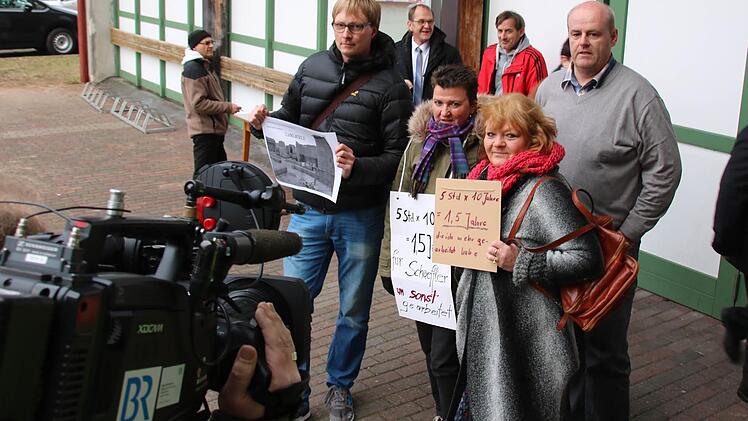 Monatelang haben die Mitarbeiter für den Erhalt des Schaeffler-Werkes Elfershausen gekämpft, nun steht die Schließung fest.  Foto: Ralf Ruppert