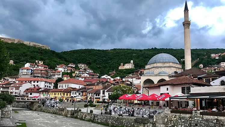 Blick auf  die kosovarische  Stadt Prizren
