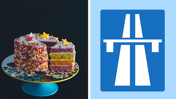 Mit der Sahnetorte auf die Autobahn - Irrtum in Oberfranken