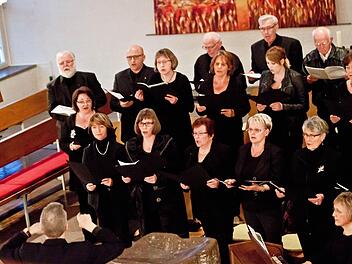 Als Erstaufführung sang die Kantorei "Zum guten Hirten" unter Leitung von Martin Hütterott die "Passion nach Matthäus" von Johann Georg Kühnhausen in Dörfles-Esbach. Foto: Jochen Berger