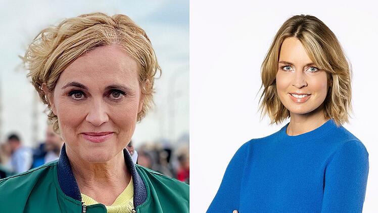 Jessy Wellmer (rechts) folgte 2023 auf Caren Miosga bei den "Tagesthemen". Miosga moderiert seither im Ersten einen Polit-Talk.