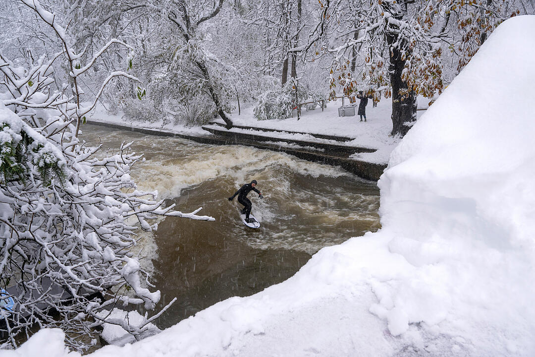 Wintereinbruch in Süddeutschland - München