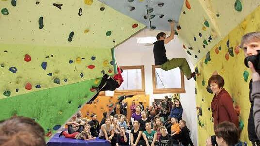 Moritz und Stefan Einwag (rechts) beim "Aufstieg".