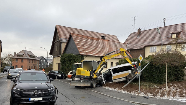 Baggerunfall in Sonnefeld