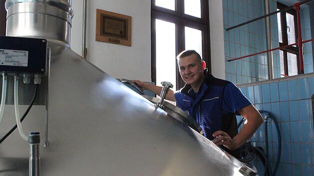 Sebastian Dippold an seinem Arbeitsplatz, dem Sudhaus der Brauerei Wagner in Merkendorf.Foto: Hans Kurz