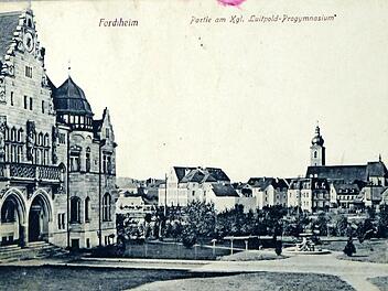 Das Luitpold-Progymnasium in Forchheim um 1900 auf einer Ansichtskarte Repros: Manfred Franze