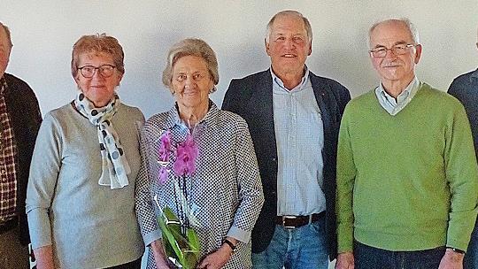 Unser Bild zeigt (von links): Herbert Schmid, Gerda Ebert, Hannelore Glaser, Vorsitzenden Manfred Manger, Edwin Halbleib und Gerhard Ebert. Es fehlen Erna Hüfner, Helene Manger, Birgit und Ludwig Straub sowie Gertrud Straub.