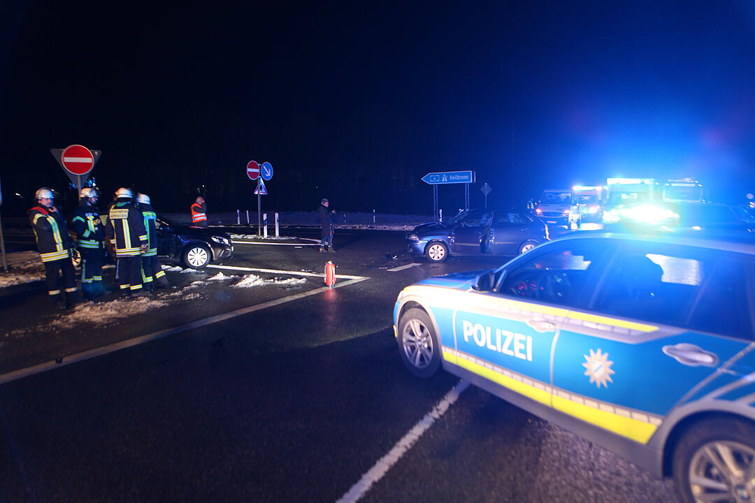 Drei Verletzte bei einem Verkehrsunfall in Mittelfranken