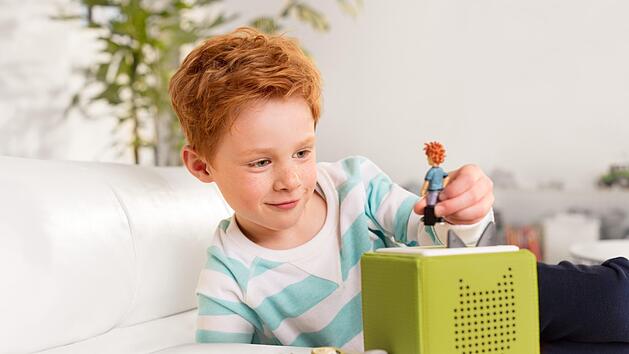 Die Toniebox bietet kabellosen Hörspaß für Kinder. Das Starterset gibt es mit Box und Kreativ-Tonie. Foto: Tonies.de