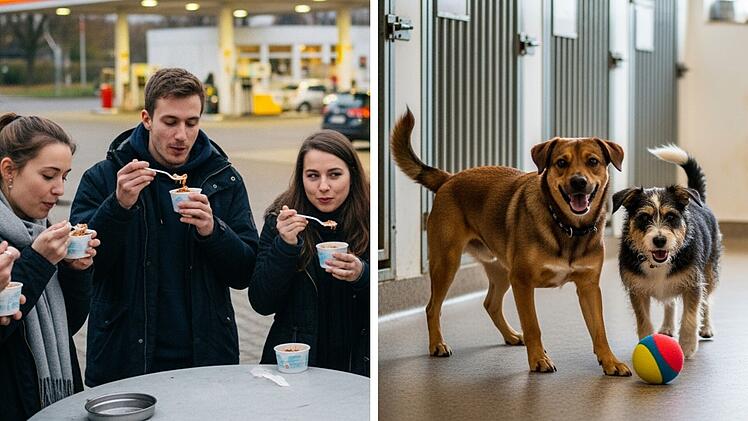 Tierheim Kronach profitiert: Pudding mit der Gabel essen