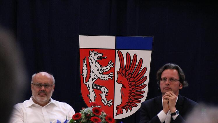 Der Erste Bürgermeister Franz Kuhn und Referent Bernhard Pörksen Foto: Teresa Hirschberg