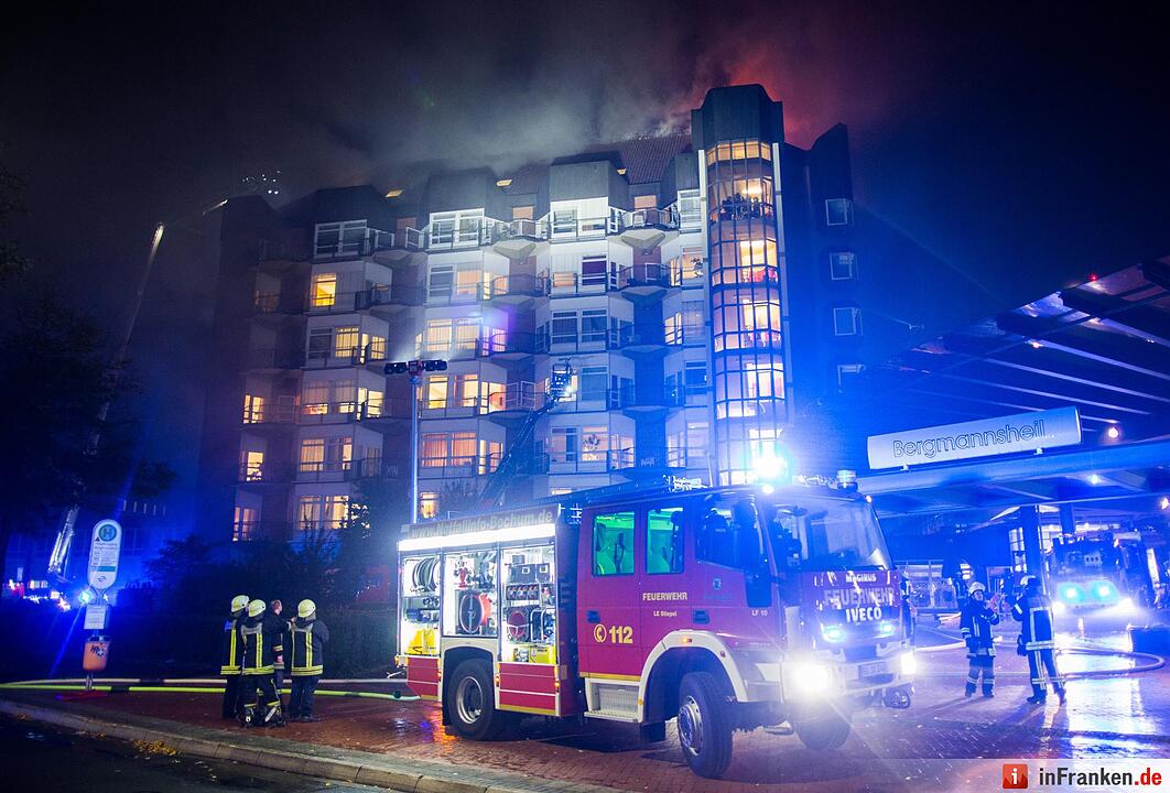 Brand im Krankenhaus Bergmannsheil Bochum