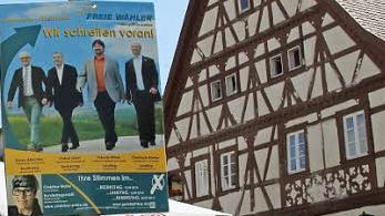 Aufbruchstimmung in Haßfurt: Bruno Altrichter, Oskar Ebert, Gerald Pittner und Christoph Winkler (von links) marschieren für FW voran.
