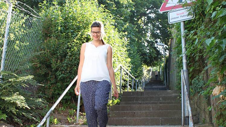 Zukunft offen: Die Treppe zwischen Salinen- und Friedrich-List-Straße wird - zumindest vorerst - doch nicht saniert. Der Stadtrat kassierte den entsprechenden Beschluss des Bauausschusses. Foto: Archiv/Mäuser