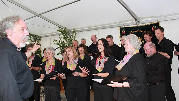 Der Gesangverein Liederkranz Untermerzbach unter der Leitung von Peter Fromm. Foto: Becht