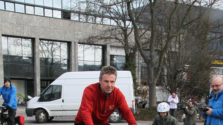 Peter Smolka startet mit einem im Grunde "ganz normalen Rad".