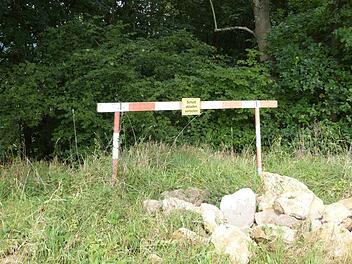 Hinter diesem Verbotsschild im Wald befindet sich die frühere Hausmülldeponie der Gemeinde Untersteinach. Sie muss wahrscheinlich saniert werden, was sehr teuer kommen könnte.Werner Reißaus