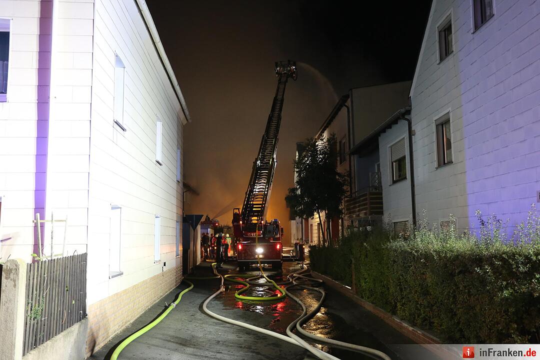 Großbrand im Kreis Hof