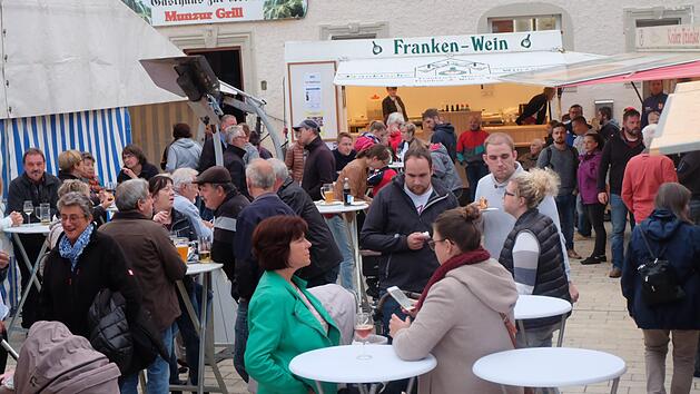 Buntes Treiben herrschte bei der Fr&auml;nkisch-Franz&ouml;sischen Nacht in Ma&szlig;bach. Foto: Philipp Bauernschubert