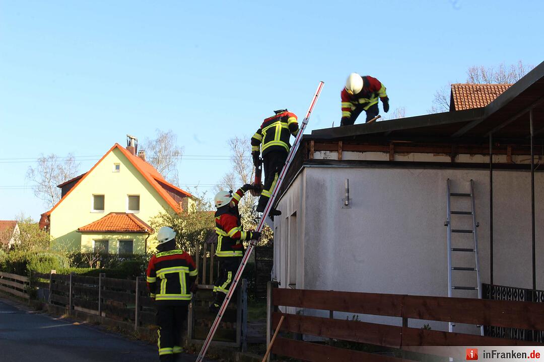 Dachstuhlbrand in Röthenbach an der Pegnitz