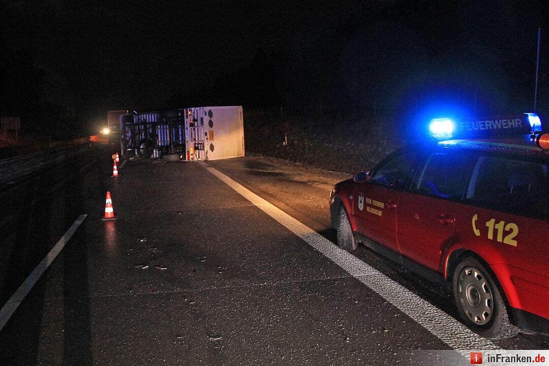 Tödliche Lasterunfall in Unterfranken: Lkw-Fahrer stirbt auf der A71