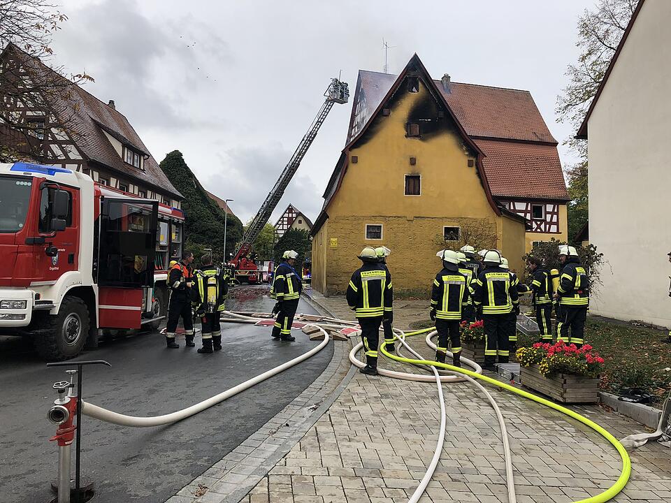 Scheune brennt: Großbrand in Mittelfranken führt zu hohem Sachschaden