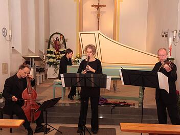 Vier Musiker aus dem Osten Deutschland bringen die Musik Bachs in die Bärnfelser Filialkirche. Foto: Franz Galster