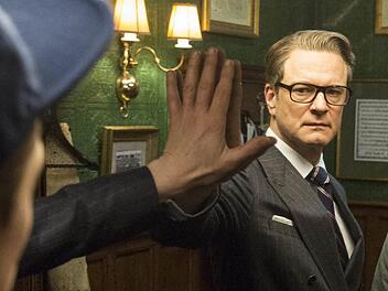 Der Kulmbacher Valentino Mager stand mit Rupert Everett und Colin Firth vor der Kamera. Hier ist Firth im Thriller "Kingsman" zu sehen. Foto: Twentieth Century Fox