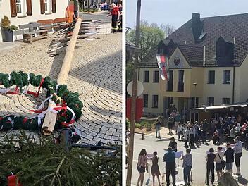 Feilitzsch: Schock-Schreie bei Maibaum-Spektakel - beinahe "schreckliches Unglück" Feilitzsch: Schock-Schreie bei Maibaum-Spektakel - beinahe "schreckliches Unglück"