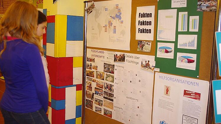 Ausstellung an der Gottfried-Neukam-Mittelschule Kronach. Foto: Heike Schülein
