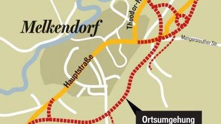 Ende 2018 soll die Umgehung Melkendorf fertig sein. Grafik: BR