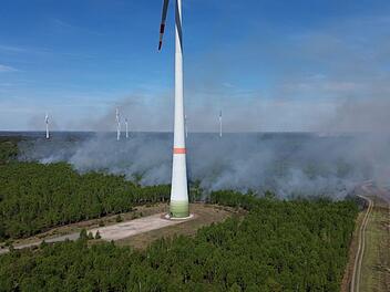 Waldbrand auf munitionsbelastetem Gel&auml;nde bei J&uuml;terbog