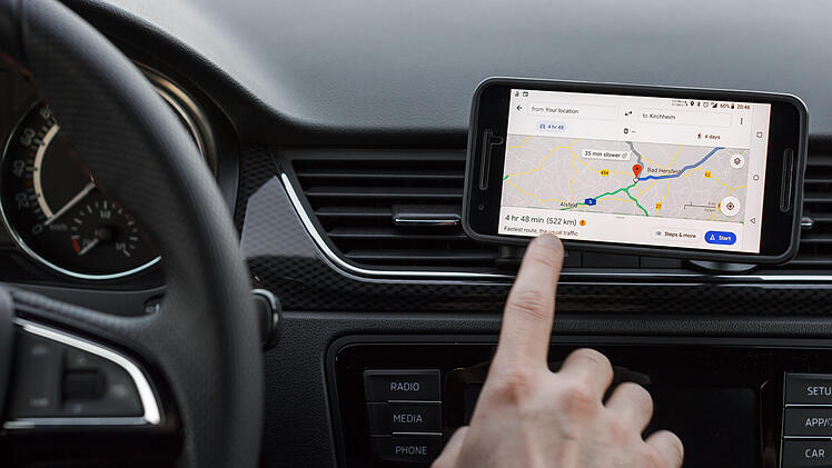 Autofahren, Google, Goggle Maps, Fahrmodus